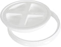 Gamma2 Seal Bucket Lid, Food Grade, 10 In Diameter, Twist Lock, White Color (Pack of 12) - size: Pack of 12