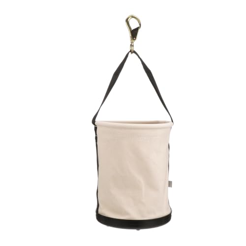 Klein Tools 5109SLR Canvas Bucket, All-Purpose Tool Bucket with Plastic Bottom with Drain Holes, Load Rated Up to 150-Pounds - size: Canvas, 150-Pound Load