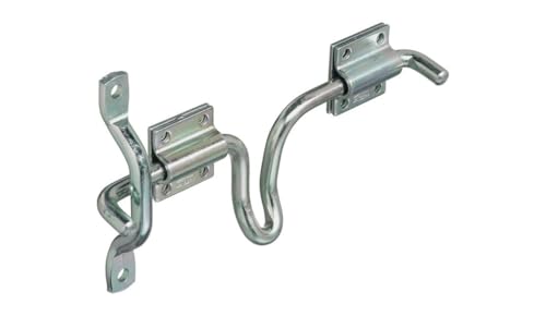 National Hardware Sliding Bolt Gate Latch, Steel, Zinc Plated | Slide Bolt Secures Metal Farm and Fence Gates; Reversible for Right or Left Hand Swing, Padlockable