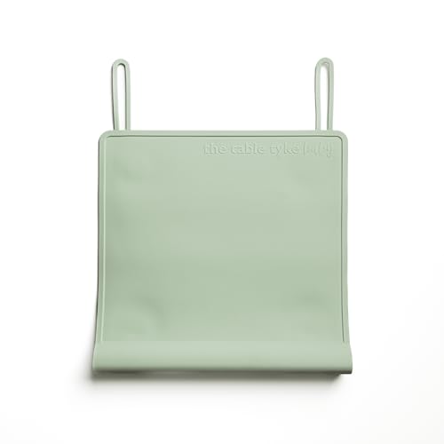 Silicone Placemat with Table Edge Bumper for Baby Toddler Suction Cup Safety Mat (Sage Green) - color: Sage Green, size: 10.5" Baby