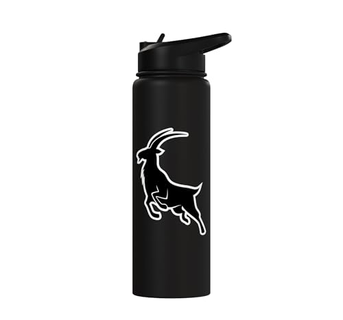 Sunset Wild Goat Capricorn Lover Gift Adult Men Women Kids Stainless Steel Insulated Water Bottle - color: Black