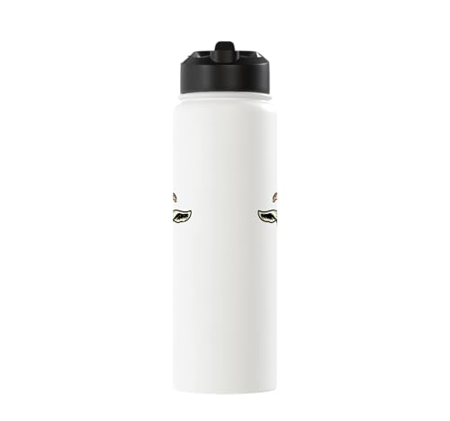 Goat Face Sunglasses Cool Farm Animal Men Boys Kids Women Stainless Steel Insulated Water Bottle - color: White