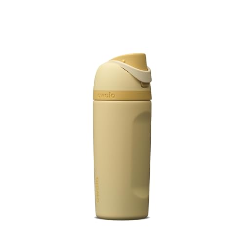 Owala FreeSip Kids Stainless Steel Water Bottle 16 oz Butter Half - color: Butter Half, size: 16 Ounces