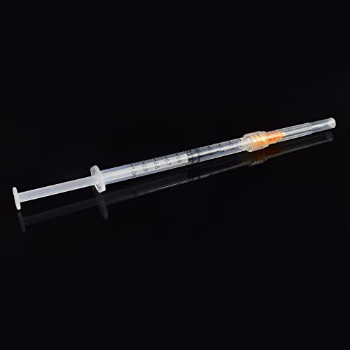 100 Pack 1ml with 25 Gauge 1 Inch Luer Lock , Individually Wrapped - style: 1ML