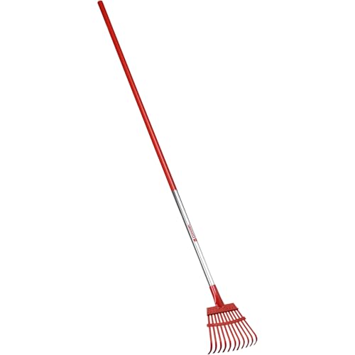 Corona RK 62060 Fixed Tine Shrub Rake, Aluminum Handle, 8-Inch Wide