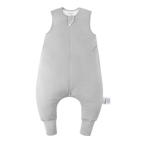 BubblePanda Rayon Made from Bamboo Sleep Sack with Feet 2t-3t 2.5 Tog | 24-36 Months Toddler Sleep Sacks with Legs, Soft Walker Sleeping Sack, Baby Wearable Blanket, 2-Way Zipper, Storm, Large - color: Storm, size: L(2-3T)