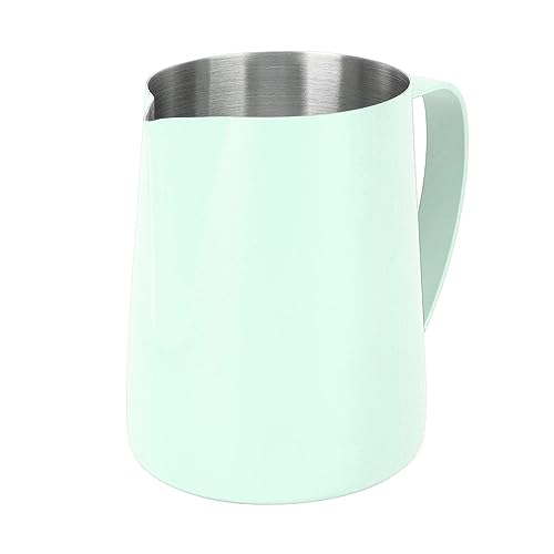 480ML Milk Frothing Pitcher,Steaming Pitcher,Milk Frother Cup,Coffee Frothing Cup 304 Stainless Steel Milk Frother Jug Point Mouth Latte Art Pitcher with Inner Scale(#2) - color: #2