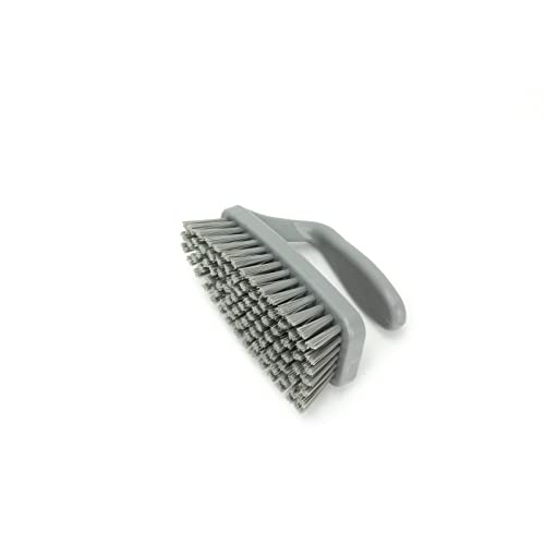 SPARTA Scrub Brush with Iron Shaped Handle and Stiff Bristles, Heavy Duty Scrubber Brush for Kitchen, Bathroom, Shower, Tile, Sink, Carpet and Bakepans, Polypropylene, 6 Inches, Gray, (Pack of 6) - color: Gray, size: 6 Inches (Pack of 6)