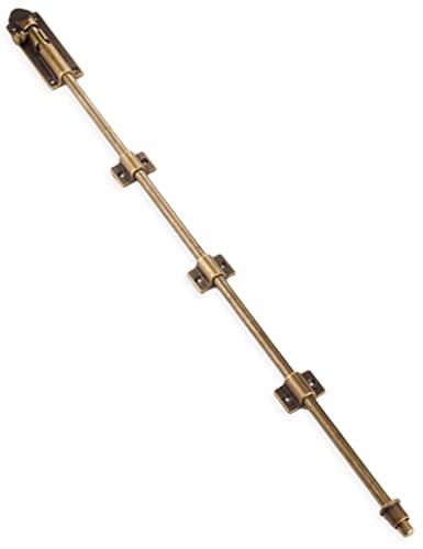 Heavy Duty Cane Bolts for Gates 23.7'',Barrel Bolt Latch Super Lengthen,Thickened Drop Bolts for Gates,Garage Bolts Solid cast Copper Sliding Lock for gate Latch - color: Antique Brass