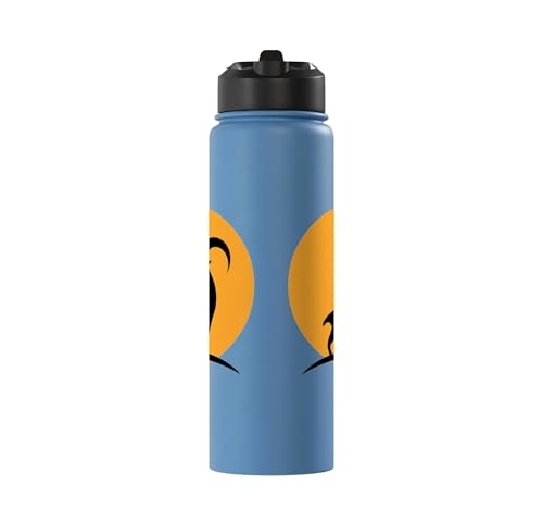 Sunset Wild Goat Capricorn Lover Gift Adult Men Women Kids Stainless Steel Insulated Water Bottle - color: Light Blue