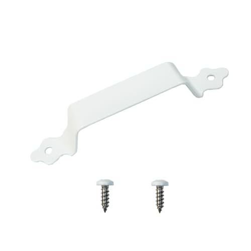 ADVANTAGE INDUSTRIES 7" Stainless Steel Gate Handle | Fits All Types of Fences | Powder-Coated Paint | Industrial Handle | White (AD1005-SSW) - color: White