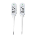 8 Second Basal Thermometer for Adults & Kids, Accurate & Safe, Pack of 2 | Fever Alarm and Memory Recall, Oral, Ovulation or Underarm Use - size: 2 Pack