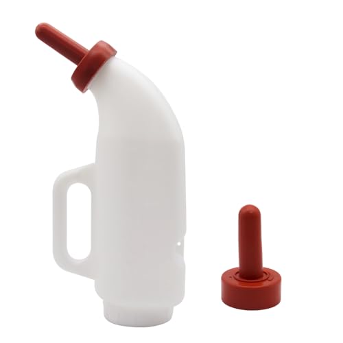 Calves Nursing Bottle with a Replacement Nipple 2.11 Quart Horizontal Calf Milk Feeding Bottle (Horizontal)