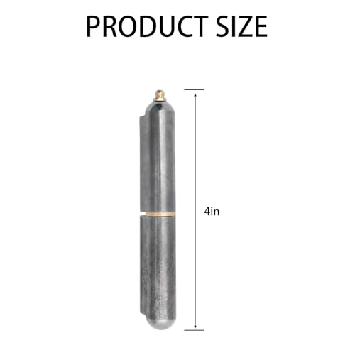 5PCS Weld On Hinges, Heavy Duty 4 Inch Carbon Steel Barrel Hinges for Gates Trailers Trucks Metal Door Welding Industrial Rustproof - size: 4 Inch