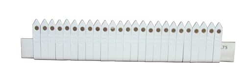 Zip Wing Bands Numbered - NOT Stamped Aluminum Chicken Pheasant Poultry Duck Wing Identification Tags (100, White) - color: White