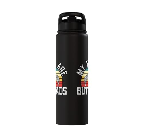 My Kids Are Buttheads Goat Whisperer Farm Animal Stainless Steel Insulated Water Bottle - color: Black