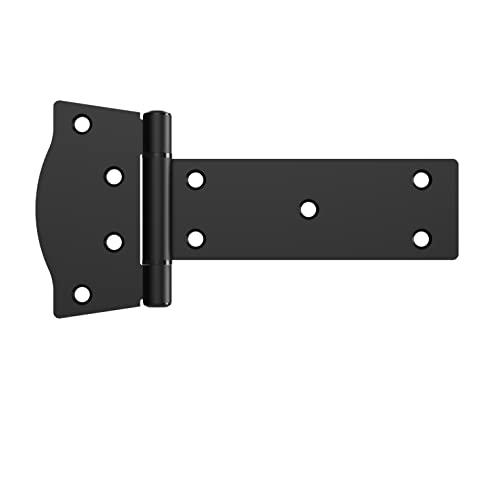 National Hardware N166-030 6-in Mountain Modern T Black Gate Hinge, 2 Count