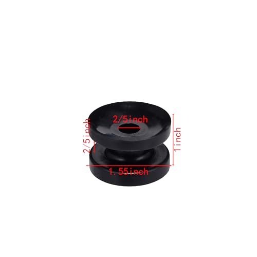 Donut Corner Post Electric Fence Insulators, Black, 20 | Polywire Insulator, For Electric Fence, Farm Fence - color: black, size: 20