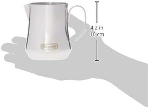 De'Longhi DLSC060 Milk Frothing Jug, 12 oz, Stainless Steel - color: Stainless Steel, size: 11.8 Ounces