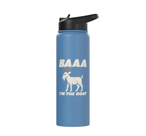 Halloween Baaa Im The Goat Funny Costume Men Women Kids Stainless Steel Insulated Water Bottle - color: Light Blue
