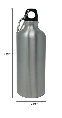 Personalized Custom Goat Aluminum Silver Finish 20 Ounce Water Bottle Customizable
