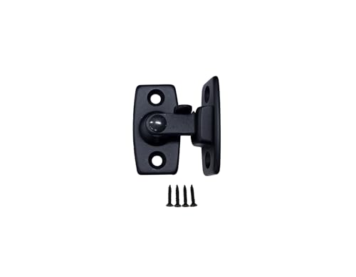 Heavy Forged Solid Brass Door Latch, 90 Degree Right Angle Door Latch Buckle for Doors & Windows, Small, 1.75", Matte Black, 1 Pack, Made in Taiwan - color: Matte Black-1.75", size: 1 Pack