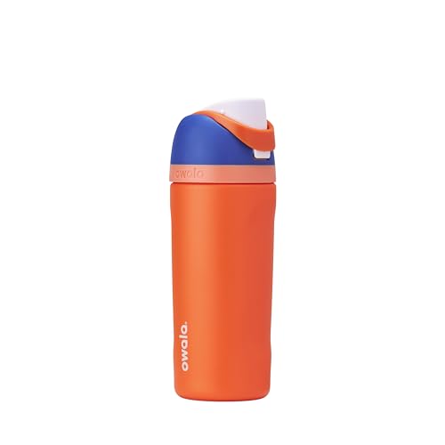 Owala FreeSip Kids Stainless Steel Water Bottle 16 oz Blue Citrus - color: Blue Citrus, size: 16 Ounces