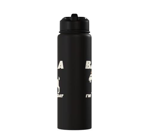 Halloween Baaa Im The Goat Funny Costume Men Women Kids Stainless Steel Insulated Water Bottle - color: Black