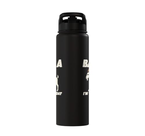 Halloween Baaa Im The Goat Funny Costume Men Women Kids Stainless Steel Insulated Water Bottle - color: Black