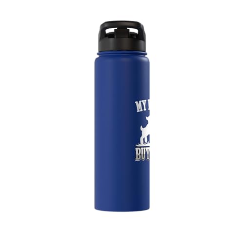 My Kids Are Buttheads Funny Goat Lover Goat Mom Farmer Stainless Steel Insulated Water Bottle - color: Royal Blue
