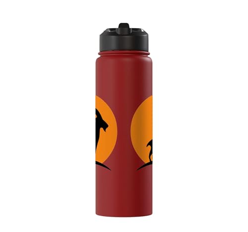 Sunset Wild Goat Capricorn Lover Gift Adult Men Women Kids Stainless Steel Insulated Water Bottle - color: Red