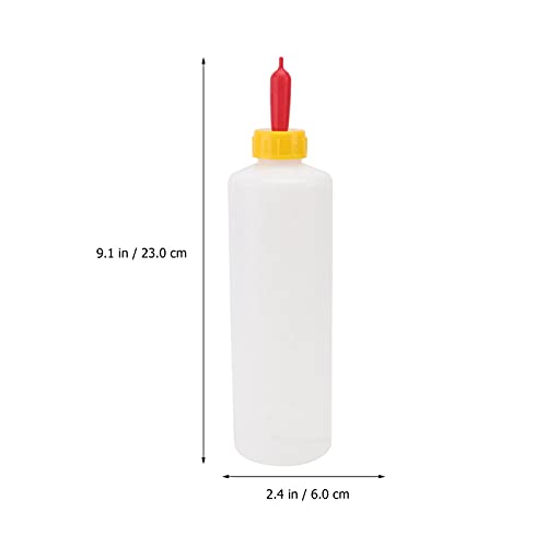 DOITOOL 5Pcs Lamb Feeding Bottle 400ml Animal Feeding Bottles Goat Calf Milk Water Bottles Animal Milk Bottle Feeder for Farm Accessories