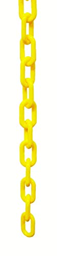 3 PCS 13 Feet Yellow Plastic Safety Barrier Chain with 6 Magnetic Hooks | Loading Dock Kit | Caution Security Chain Safety Chain for Crowd Control, Construction Site | Safety Barrier
