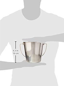 Advance Pet Products Heavy Stainless Steel Round Bucket, 2 Quart | Durable Food & Water Pail for Dogs, Cats, Kennels, Cages and Critter Crates | Multi-Purpose Bucket - size: 2 quart