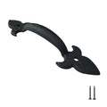 8 Inch Fleur Arc Barn Door Handle - Black Cast Iron Pull for Sliding Doors, Gates, Sheds, Fences, Closets - Indoor Outdoor Farmhouse Hardware - size: 8 Inch, style: Fleur Arc
