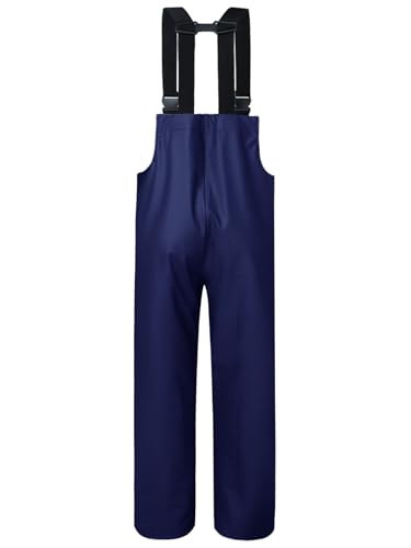 RainRider Rain Pants for Men Women Waterproof Rain Gear Bib Overalls Trousers for Fishing Hunting - color: Navy, size: Medium