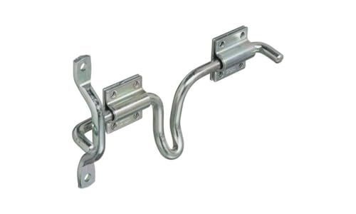 National Hardware Sliding Bolt Gate Latch, Steel, Zinc Plated | Slide Bolt Secures Metal Farm and Fence Gates; Reversible for Right or Left Hand Swing, Padlockable