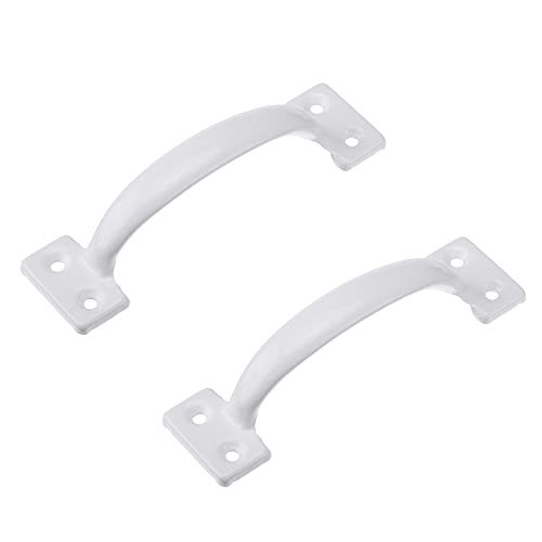 V171 6-1/2" Gate Handle, Screen Door Handle in White- 2 Pack - size: 2 Pack White