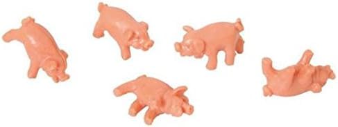 Piglet dice - Roll Your Pigs - Throw The Pigs - Simple Funny Mini Game - 5 Mini Pig Figurines, Fun Party & Travel Game, Push-Your-Luck Pig Dice Set, Compact Game for Groups