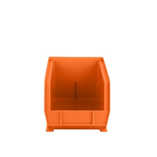 HE HUDSON EXCHANGE 15" x 8" x 7" Plastic Stackable Storage Bin, Orange - color: Orange, size: 1 Pack
