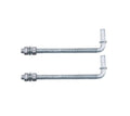 J-Bolt Post Hinge with 5/8" Hinge Pin Galvanized Post Gate Hinge for Chain Link Fence, Washers & Nuts Included (10" (2 Pcs)) - size: 10" (2 Pcs)