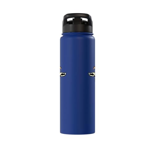 Goat Face Sunglasses Cool Farm Animal Men Boys Kids Women Stainless Steel Insulated Water Bottle - color: Royal Blue