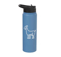 Goat Pocket Cute Farm Animal Boys Girls Kids Youth Women Men Stainless Steel Insulated Water Bottle - color: Light Blue