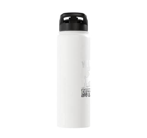 My Kids Are Buttheads Funny Goat Lover Goat Mom Farmer Stainless Steel Insulated Water Bottle - color: White