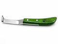 Right-Hand Straight Blade Hoof Knife with Rhino Hook, J2 420 Magnetic Stainless Steel, Ergonomic Green Handle, Farrier Horse Hoof Trimming Tool for Sole & Frog Paring