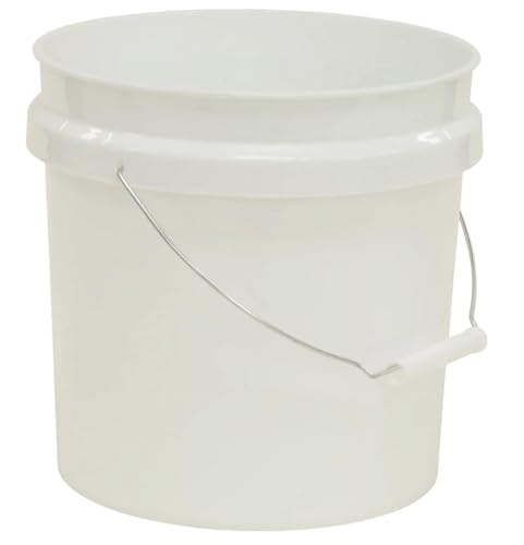 (2 Pack) 2 Gallon Plastic Utility Bucket with Comfort Handle – Heavy Duty Round Pail for Cleaning, Gardening, Household Storage – BPA-Free, White