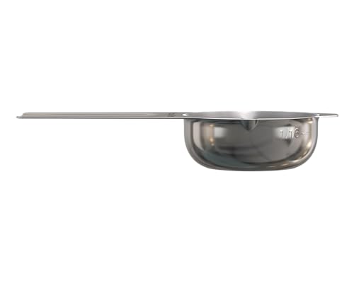 Color Up ⅛ Cup Measuring Cup (30 ml) – Premium Chrome Stainless Steel, Accurate for Wet & Dry Ingredients, Embossed Markings, Easy-Pour Spouts, Dishwasher-Safe, Kitchen Essential - size: 1/8 Cup (30 ml) Chrome