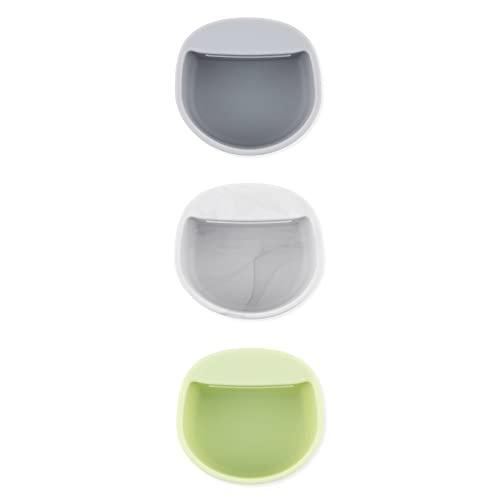 Bumkins Baby Silicone Little Dippers, Attaches to Bowls, Dishes and Plates, Sauce Cup, Holds Condiments, Dip, Puree, Toppings, Baby Led Weaning, Essential Feeding Supplies, for Babies 6 Months Up - color: Gry-Grn 3pk, size: 3-Pack