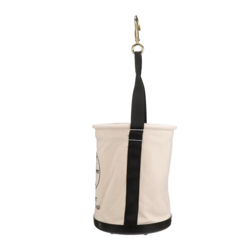 Klein Tools 5109SLR Canvas Bucket, All-Purpose Tool Bucket with Plastic Bottom with Drain Holes, Load Rated Up to 150-Pounds - size: Canvas, 150-Pound Load