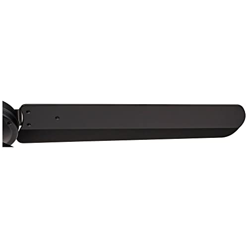 52" Plaza Matte Black Cage Damp Outdoor Ceiling Fan with Light Remote | Industrial Modern 3 Blade Style Rated for Patio Exterior House Porch Gazebo Garage Barn